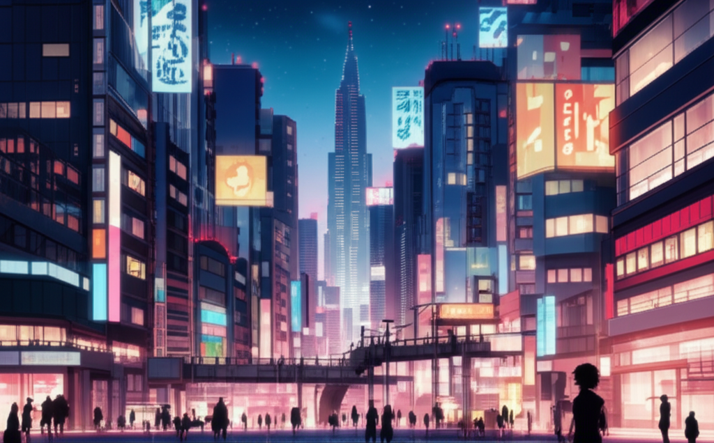 Anime cityscape
